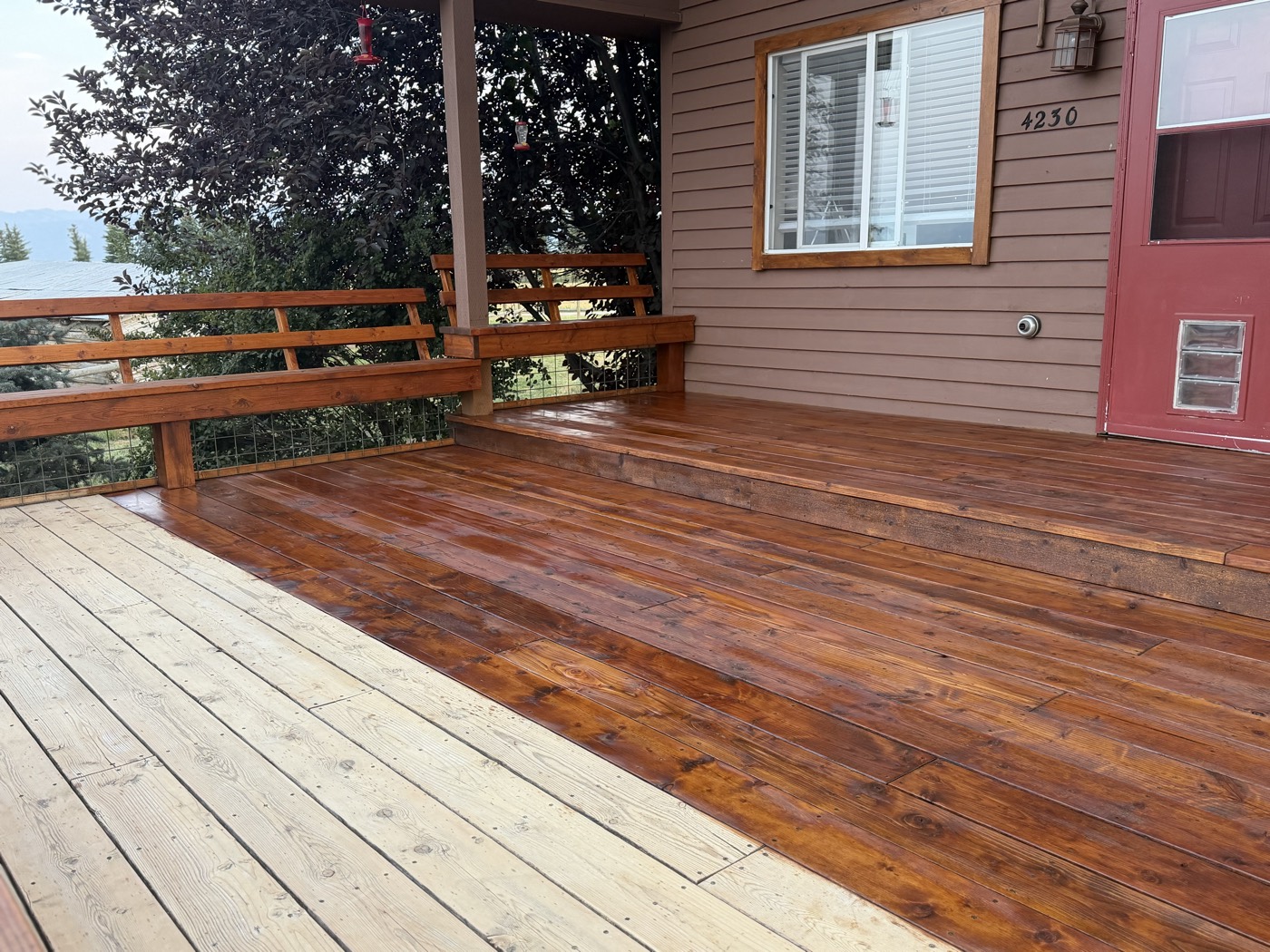 Deck staining in Victor, Idaho
